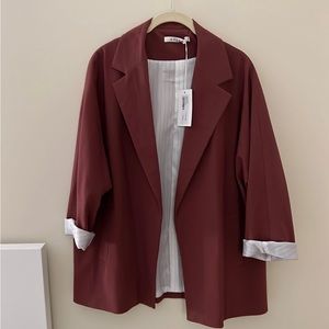 Brand new wine blazer with tags made in france